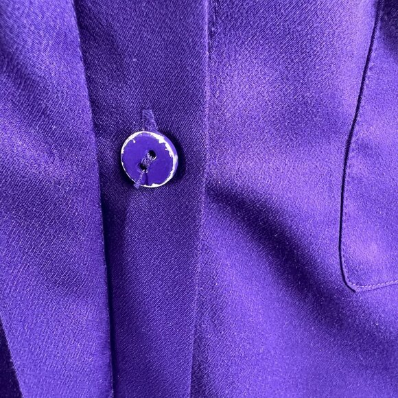 Chicos Women Top 1 Medium Button Front Roll Tab Long Sleeve Shirt Pocket - Picture 12 of 12